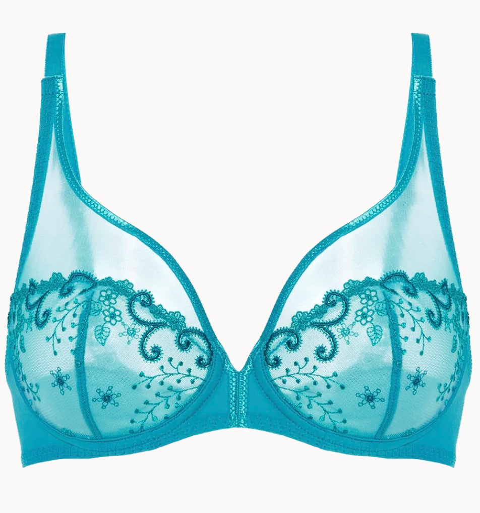 Delice Full Coverage Plunge Bra - Atoll Blue