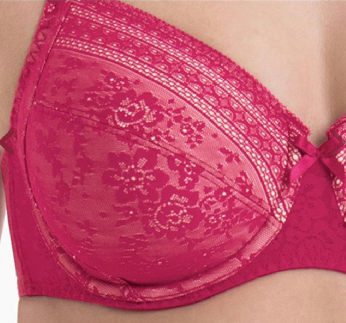 Fleur - Underwire Bra - Cherry Red