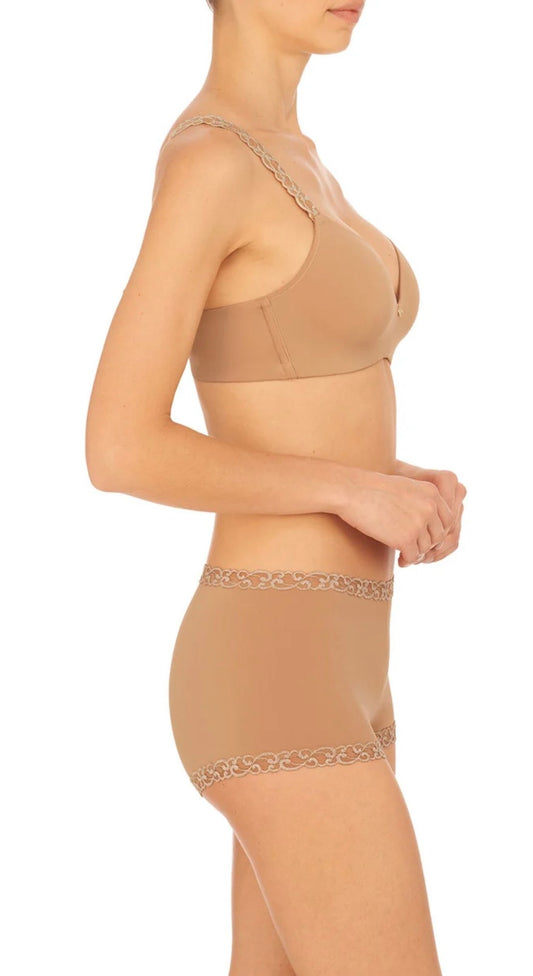 Pure Luxe Wireless Contour Bra - Café