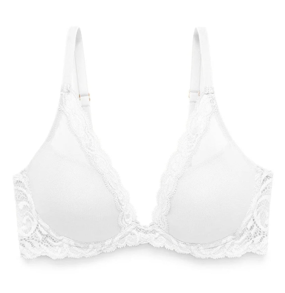 Feathers Plunge T-Shirt Bra - White