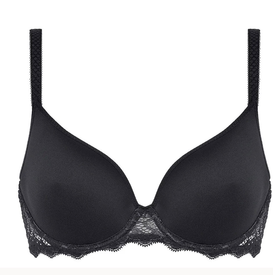 Caresse 3D Plunge Spacer Bra - Black
