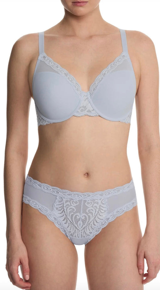 Feathers Full Figure Contour Underwire Bra - Frosted Sky