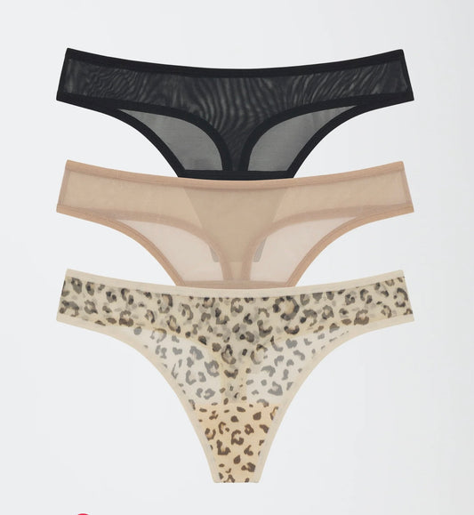 Spellbound Mesh Thong 3-Pack