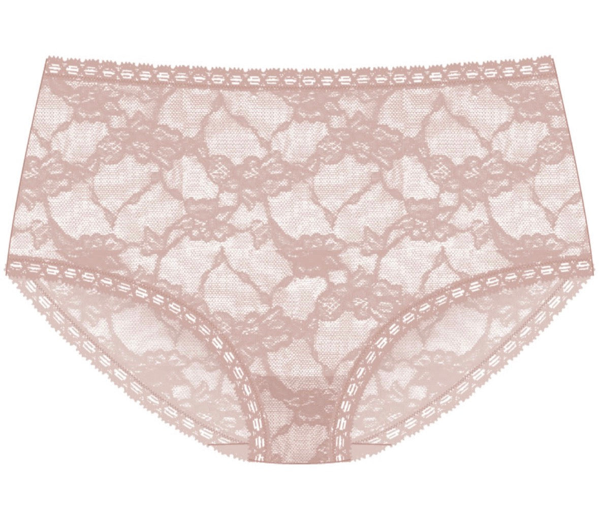 Bliss Allure One-Size Lace Full Brief - Rose Beige