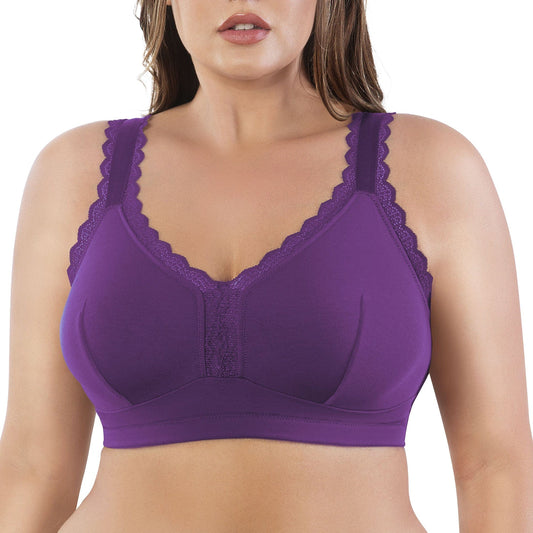 PARFAIT Dalis P5641 Women's Full Busted and Curvy Wire Free Bralette - Amethyst
