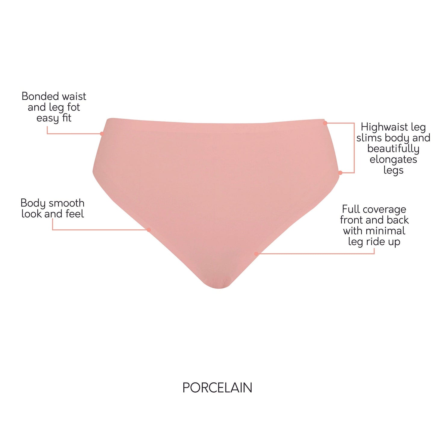 PARFAIT Bonded French Cut Body Smoothing Panties with No Visible Panty Lines