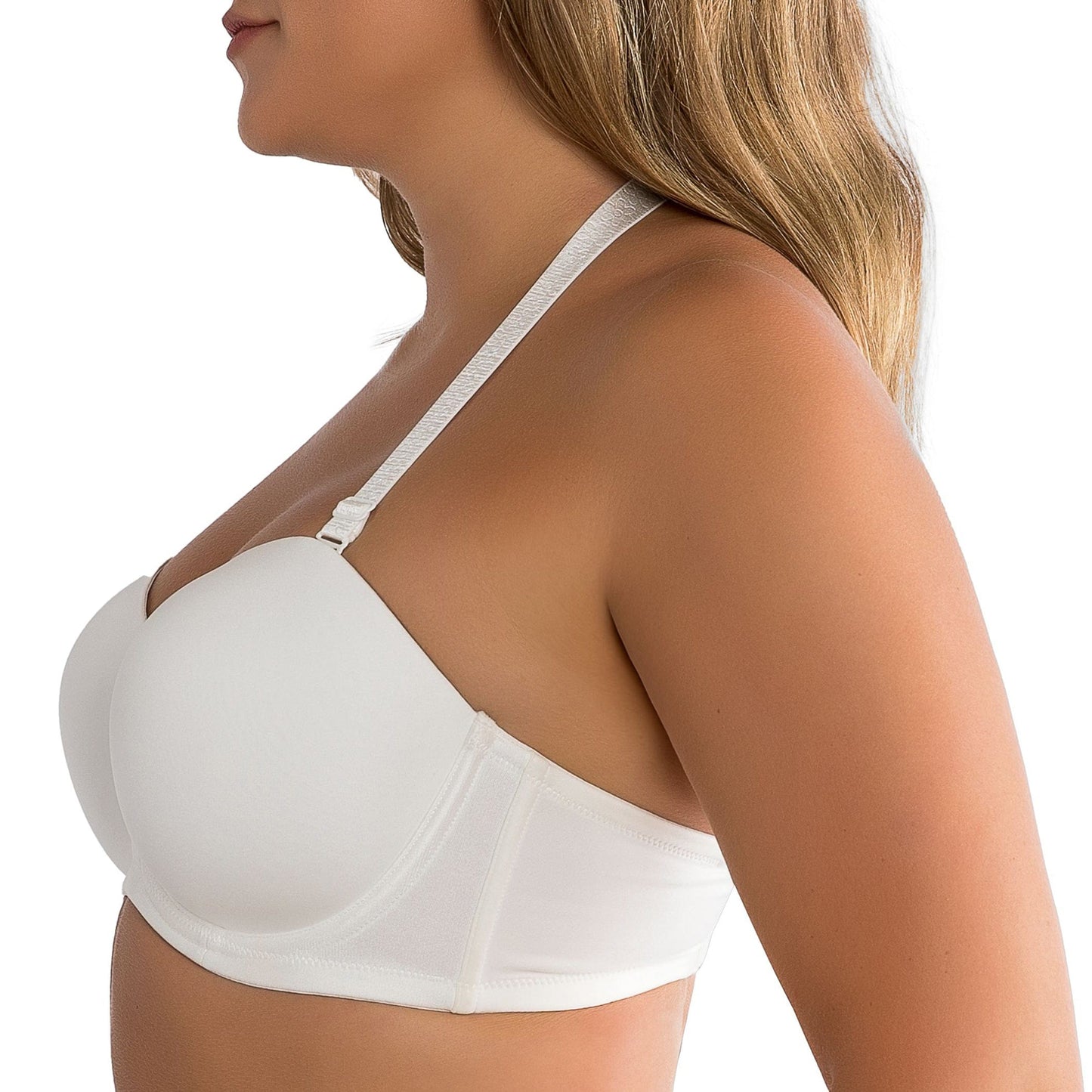 PARFAIT Elise P60915 Full Busted Strapless Bra - Pearl White
