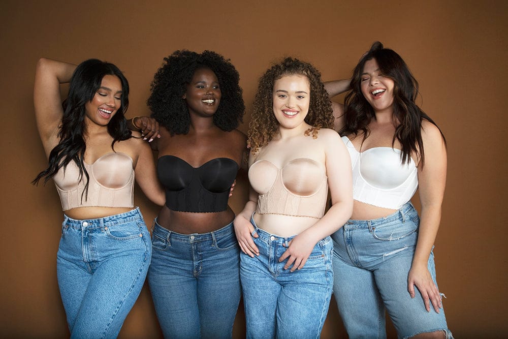 PARFAIT Elissa P50116 Women's Full Bust and Full Figure Strapless Longline Bra  - European Nude