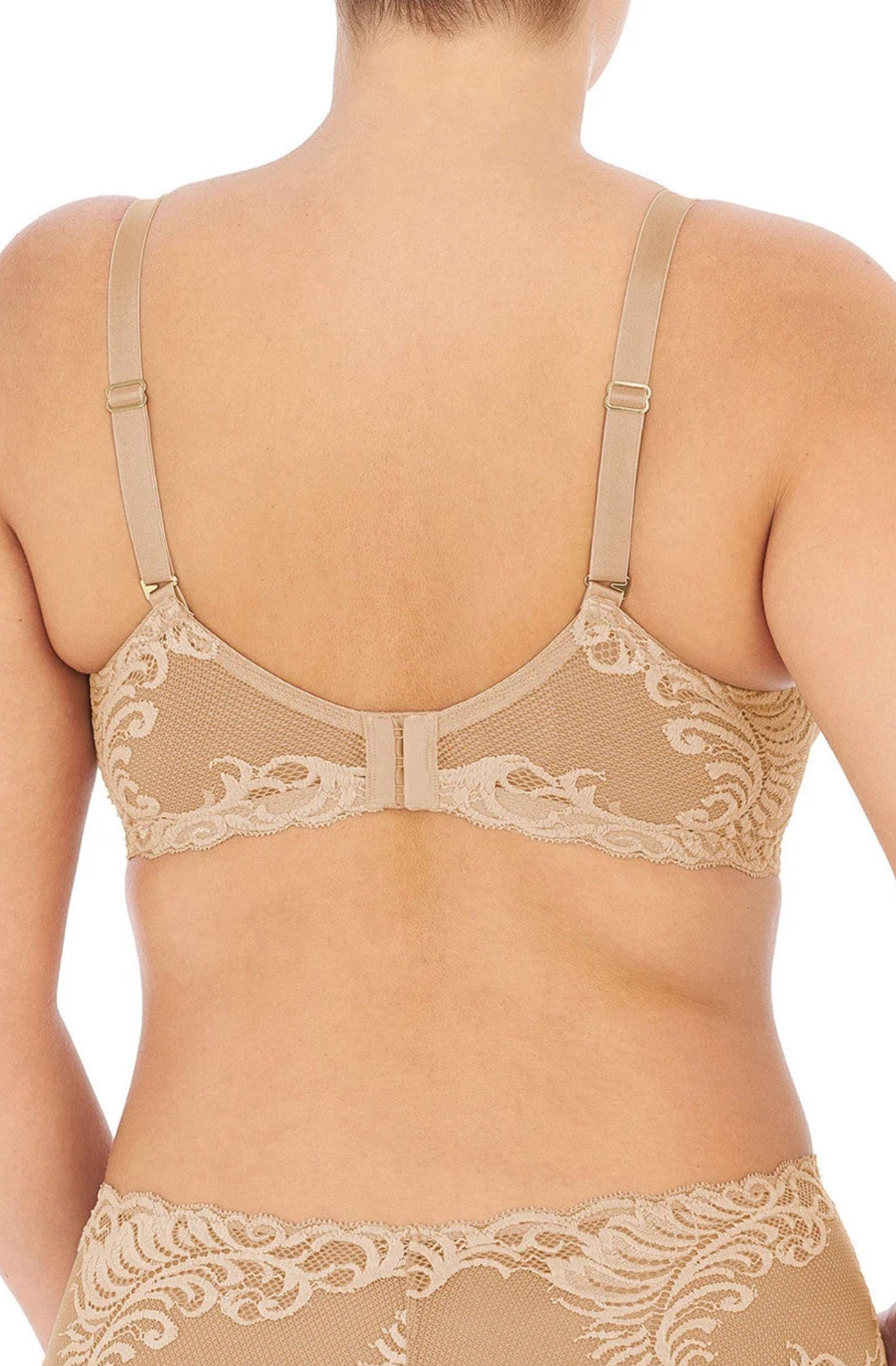 Feathers Full Figure Contour Underwire Bra - Cafe