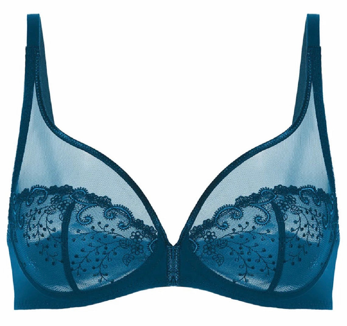 Delice Full Coverage Plunge Bra - Prestige Blue