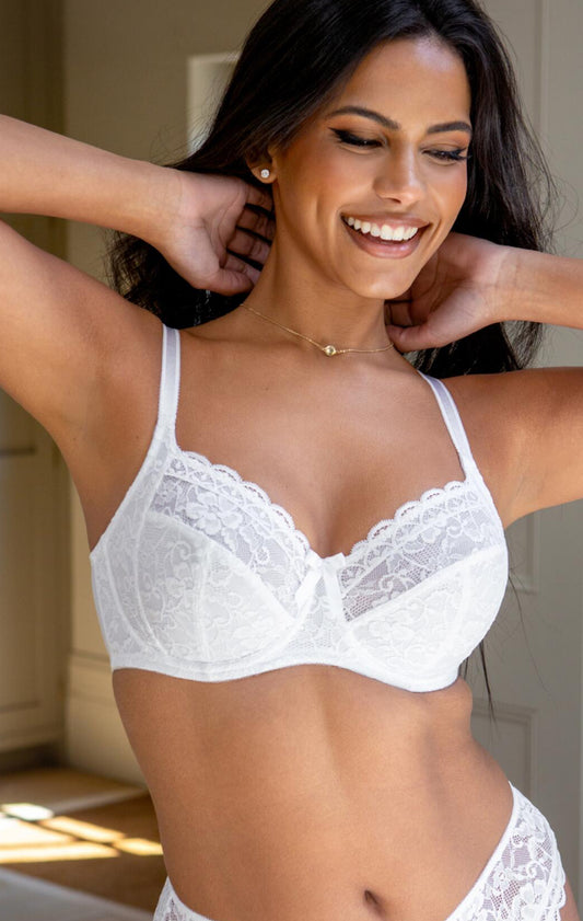 Rebel Underwired Side Support Bra - White