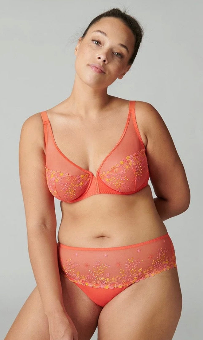 Delice Full Coverage Plunge Bra - Mango