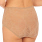 Bliss Allure One-Size Lace Full Brief - Cafe