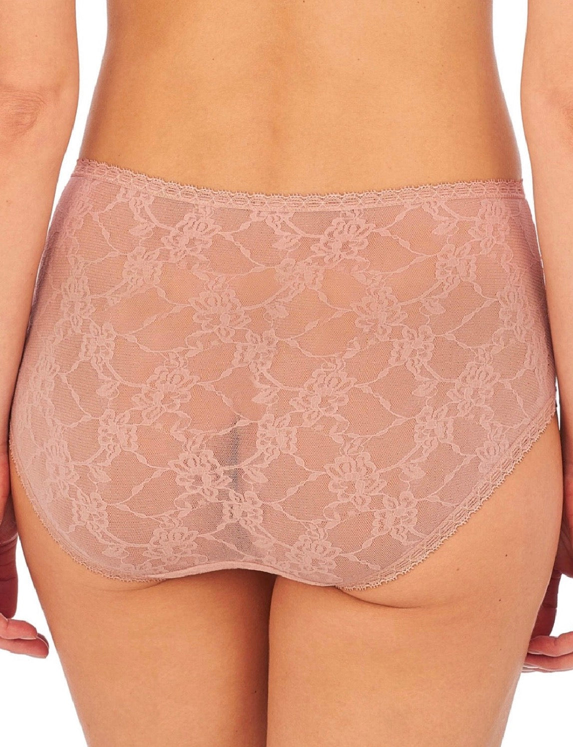 Bliss Allure One-Size Lace Full Brief - Rose Beige