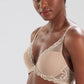 Feathers Plunge T-Shirt Bra - Café