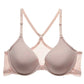 Lush Front Close Contour Underwire Bra - Rose/White