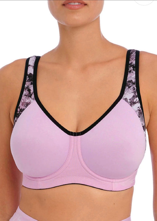 Sonic Underwire Moulded Sports Bra - Haze Purple Pink