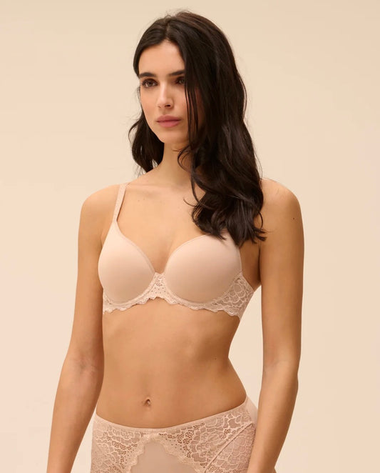 Caresse 3D Plunge Spacer Bra - Peau Rose