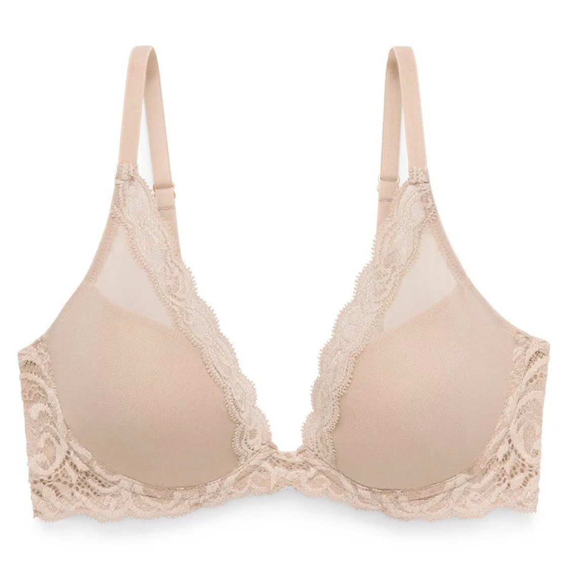 Feathers Plunge T-Shirt Bra - Café