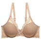 Feathers Full Figure Contour Underwire Bra - Cafe