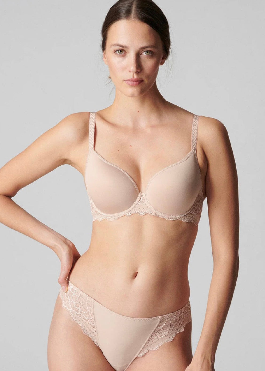 Caresse 3D Plunge Spacer Bra - Peau Rose
