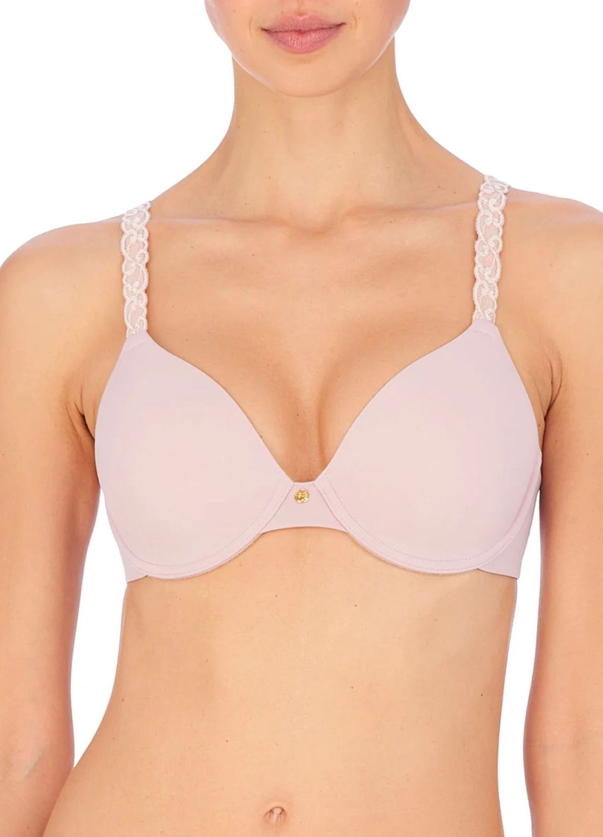 Pure Luxe Custom Coverage Contour Underwire Bra - Rose Beige Pink Pearl