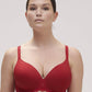 Caresse 3D Plunge Spacer Bra - Tango Red