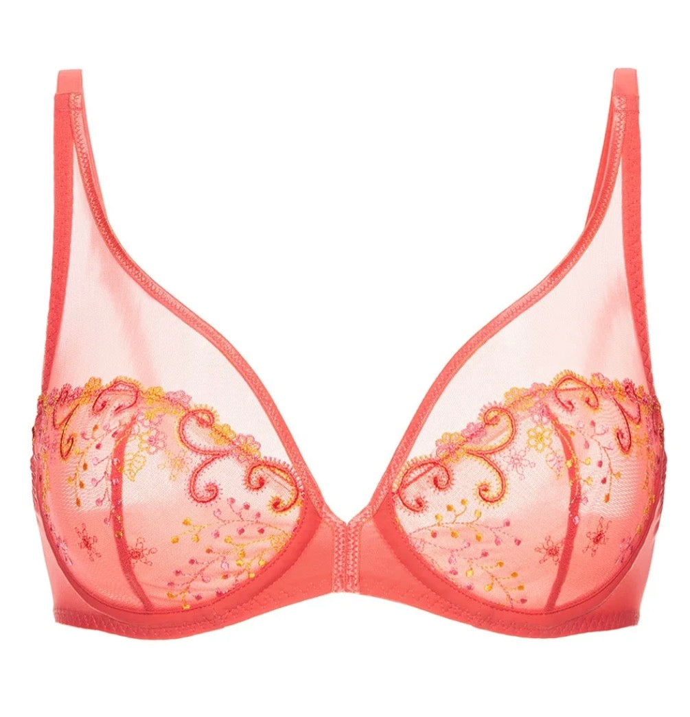 Delice Full Coverage Plunge Bra - Mango