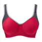 Sonic Underwire Moulded Sports Bra - Hot Crimson
