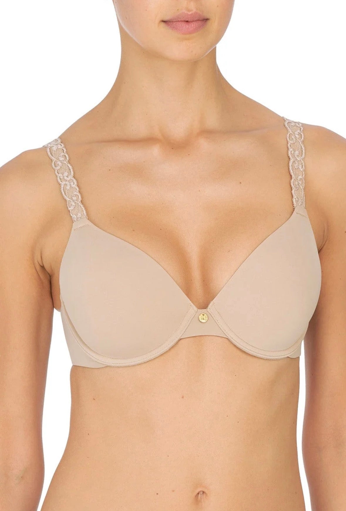 Pure Luxe Custom Coverage Contour Underwire Bra - Cafe