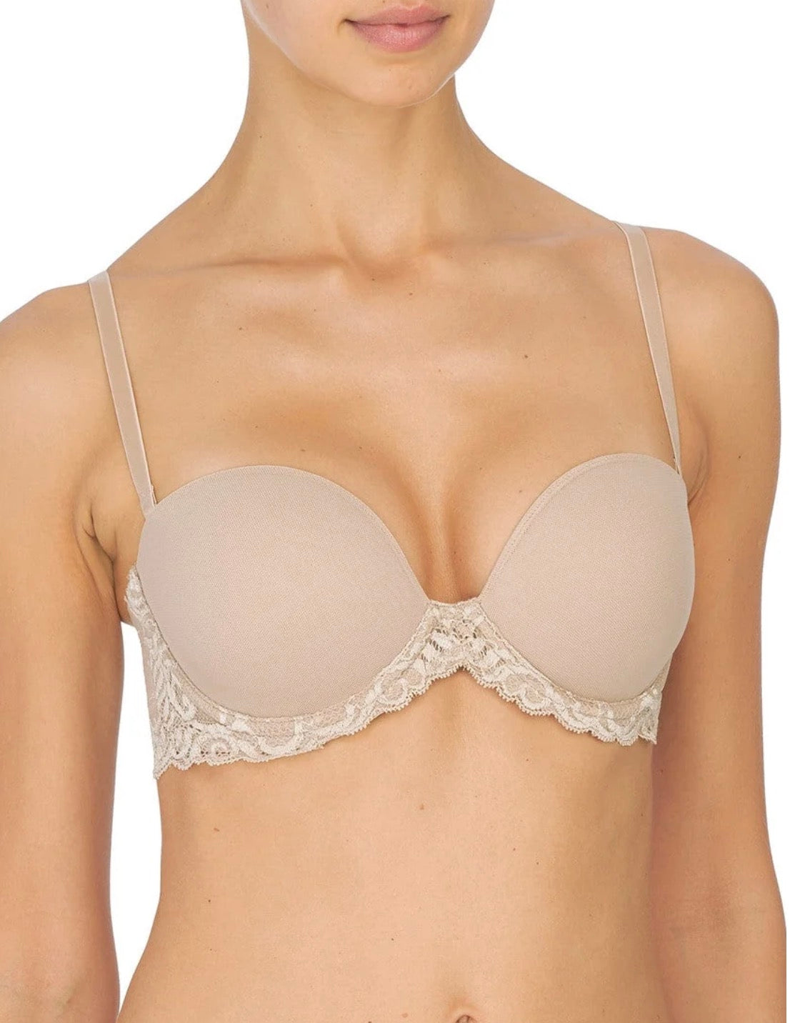 Feathers Strapless Bra - Cafe