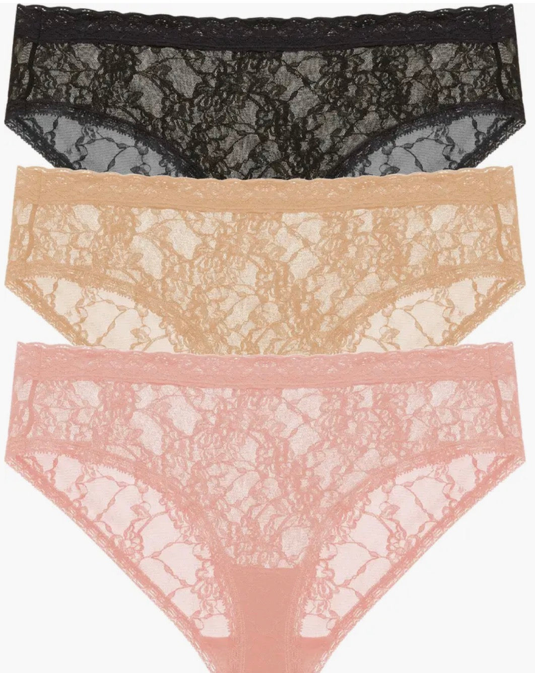 Bliss Allure One Size Lace Girl Brief 3 Pack