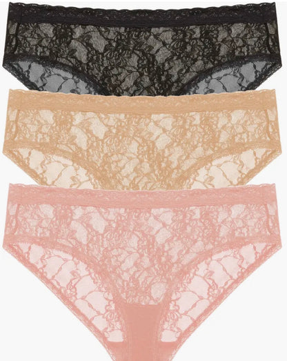 Bliss Allure One Size Lace Girl Brief 3 Pack