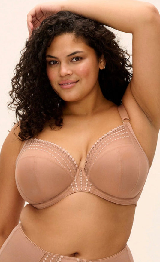 Matilda Underwire Plunge Bra - Café Au Lait