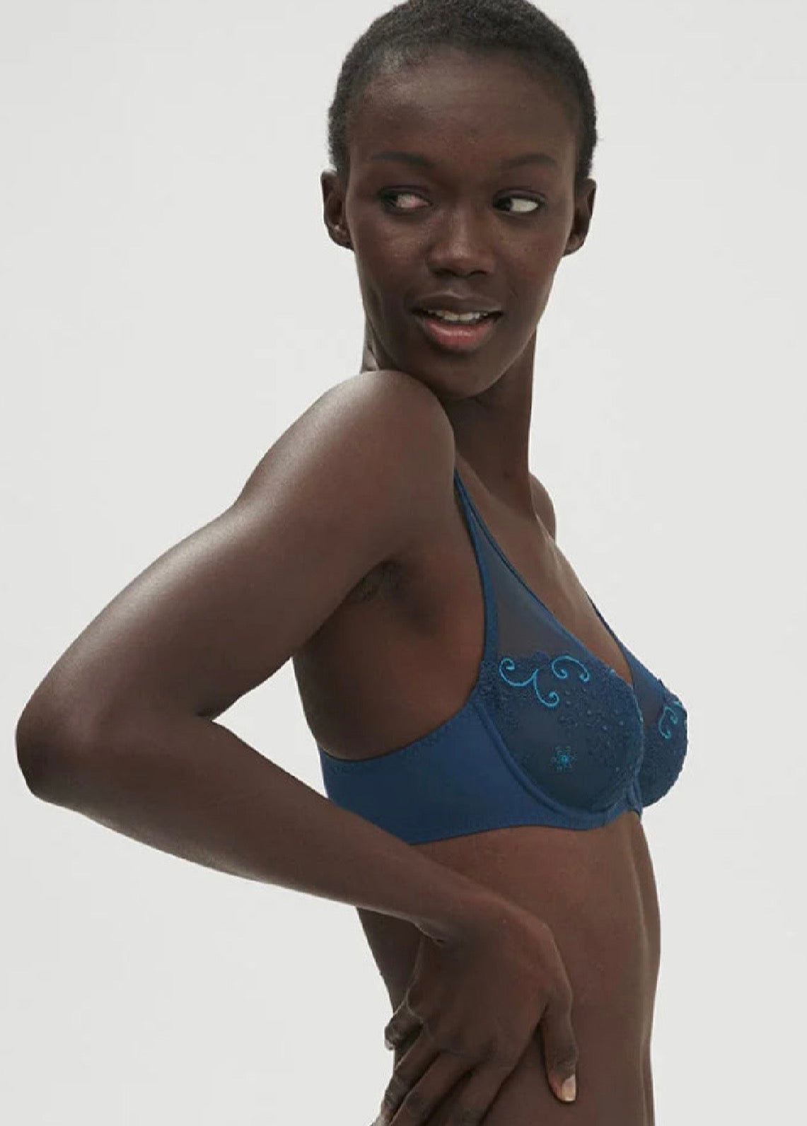 Delice Full Coverage Plunge Bra - Prestige Blue