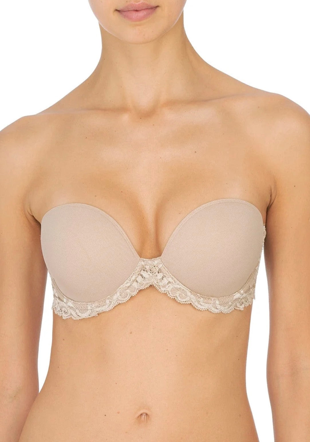 Feathers Strapless Bra - Cafe