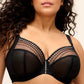 Matilda Underwire Plunge Bra - Black