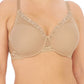 Feathers Full Figure Contour Underwire Bra - Cafe