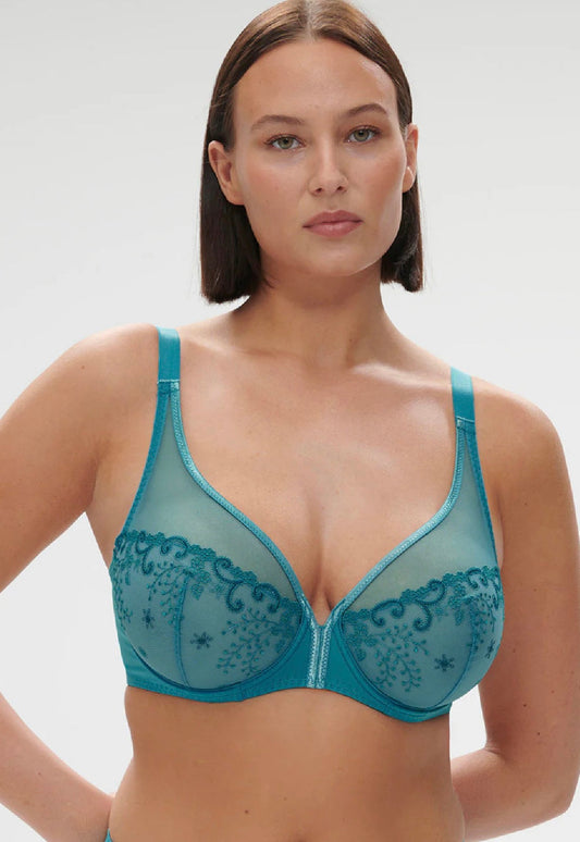 Delice Full Coverage Plunge Bra - Atoll Blue