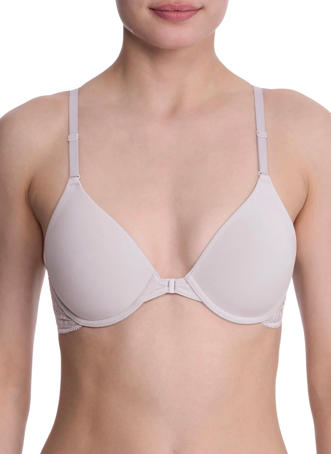 Lush Front Close Contour Underwire Bra - Mink/Ivory