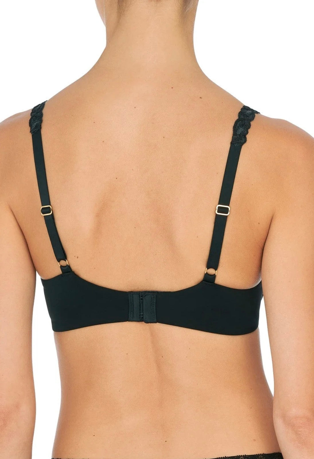 Pure Luxe Custom Coverage Contour Underwire Bra - Black