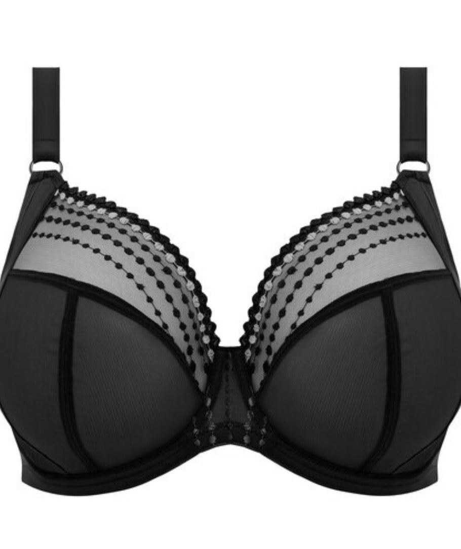 Matilda Underwire Plunge Bra - Black