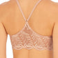 Lush Front Close Contour Underwire Bra - Rose/White
