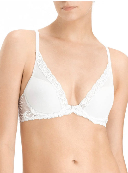 Feathers Plunge T-Shirt Bra - White