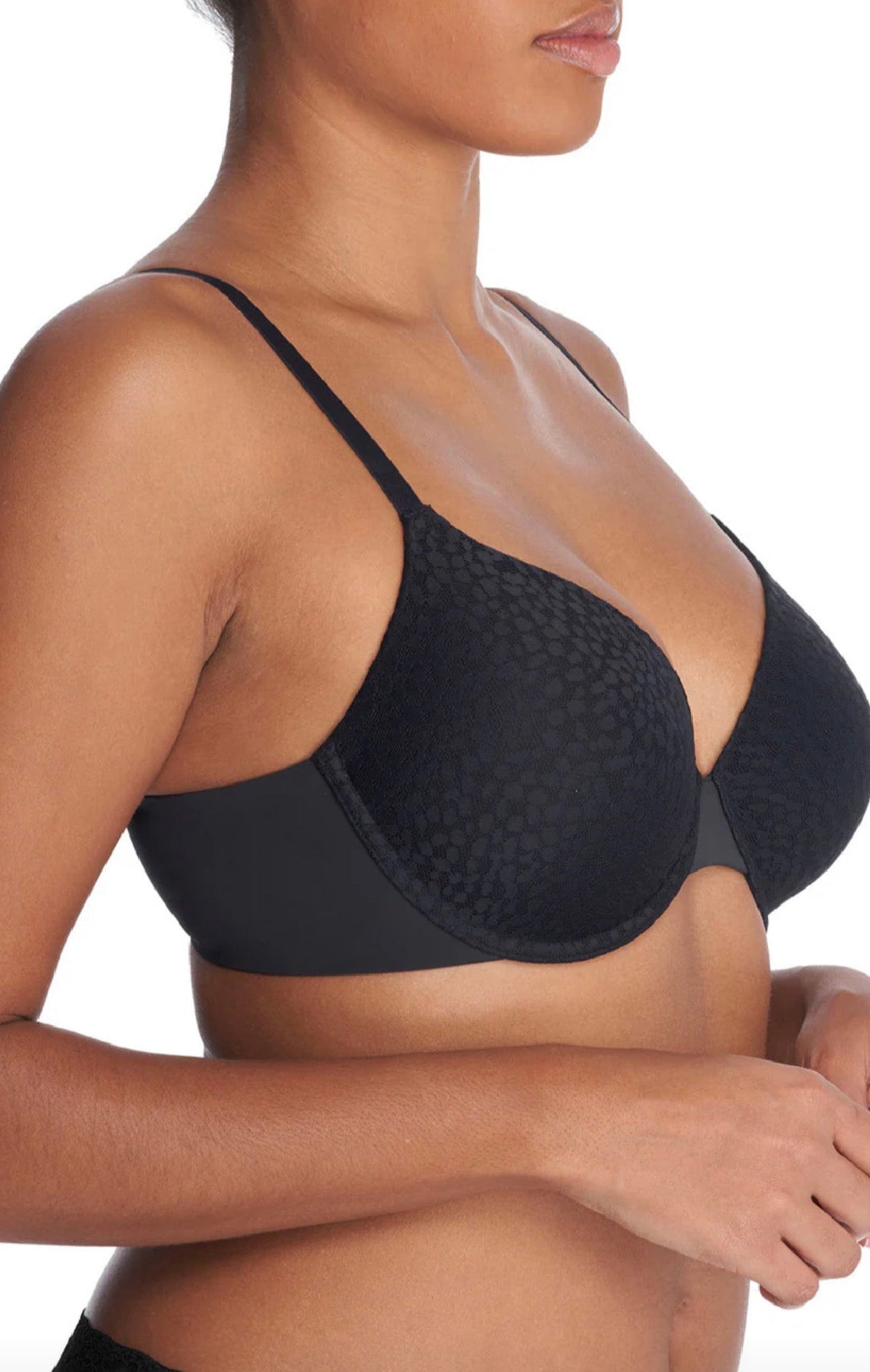 Comfort Evolution Full Fit Memory Foam Convertible Bra - Black
