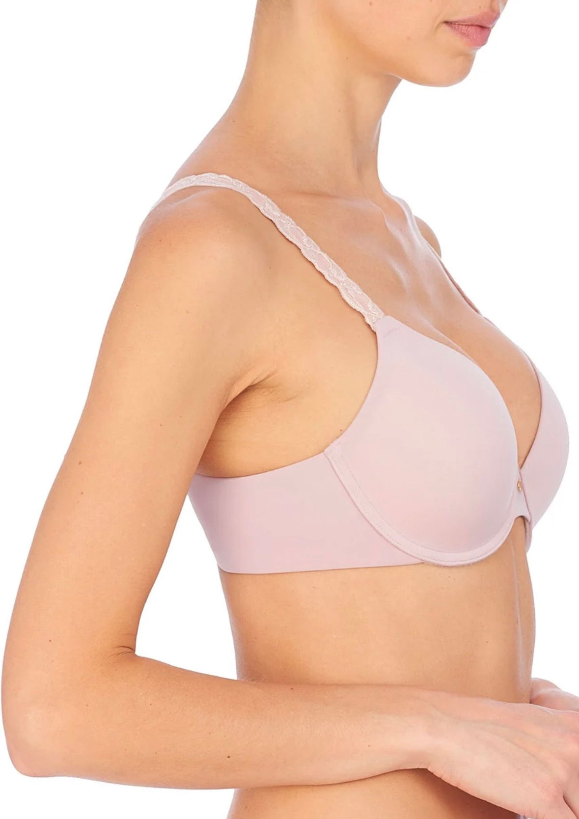 Pure Luxe Custom Coverage Contour Underwire Bra - Rose Beige Pink Pearl