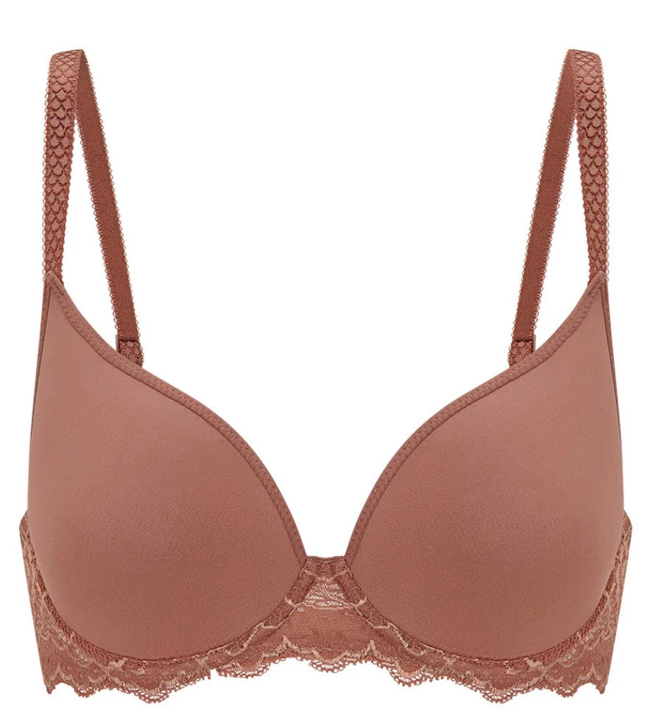 Caresse 3D Plunge Spacer Bra - Coco Brown