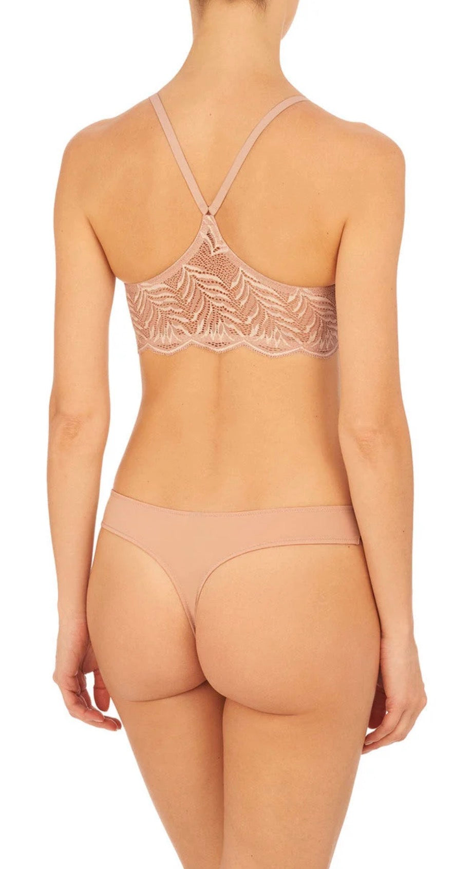 Lush Front Close Contour Underwire Bra - Rose/White