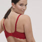 Caresse 3D Plunge Spacer Bra - Tango Red
