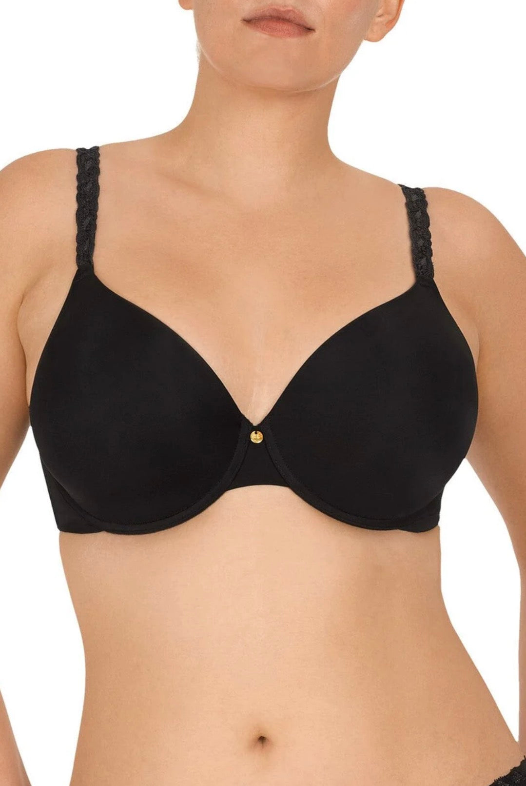 Pure Luxe Custom Coverage Contour Underwire Bra - Black